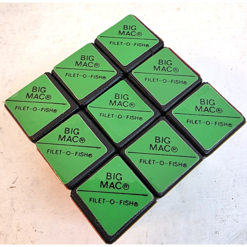 Vintage 1982 McDonald's Menu Puzzle Cube Toy w/ Original Box Mo' Money Retro - Picture 10 of 11